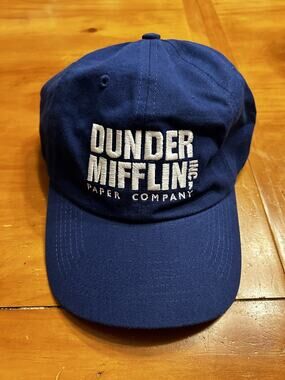 The Office Dunder Mifflin Paper Company Blue Baseball Cap Adjustable Strap